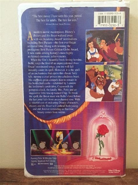 Beauty And The Beast Vhs Walt Disney S Black Diamond Classic