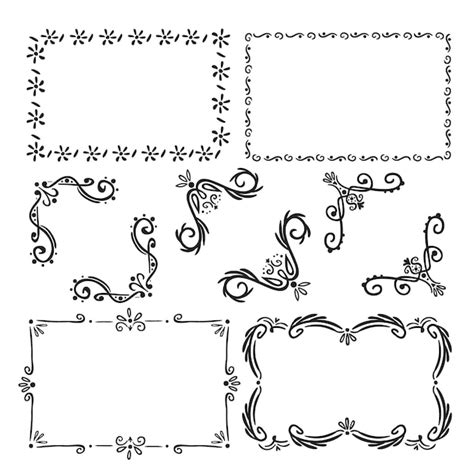 Free Vector Hand Drawn Ornamental Frame Collection