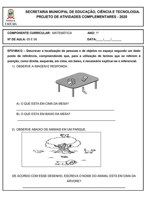 Atividades De Matem Tica Ano Bncc Para Imprimir S Escola