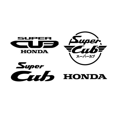 Svg 4 Pack Honda Super Cub Mini Bike Logo Graphics Svg For Cricut Or