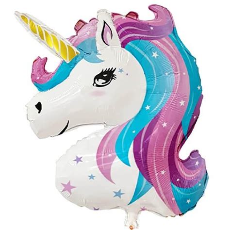 Ballon Aluminium Anniversaire Licorne 53cm REF 001BALM