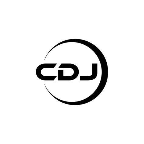 Cdj Letra Logo Dise O En Ilustraci N Vector Logo Caligraf A Dise Os