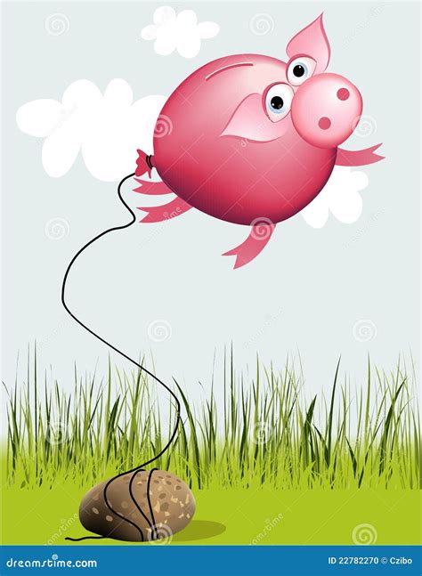 Pink-pig balloon stock vector. Illustration of save, bank - 22782270