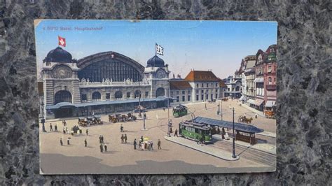 Postkarte Basel Hauptbahnhof 1928 Kaufen Auf Ricardo