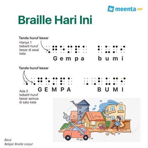 Belajar Braille Lanjut Membuat Kalimat Perpaduan Huruf Dan Angka Meenta