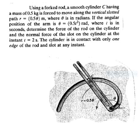 Solved Using A Forked Rod A Smooth Cylinder C Having A