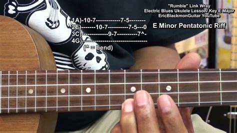 Rumble Complete Ukulele Electric Blues Lesson Link Wray And Ray Men