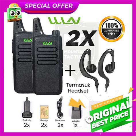 Promo WLN WINLAN HT Walkie Talkie KD C1 UHF Full Set 2PCS Jakarta