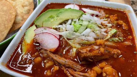 Receta De Pozole Rojo Con Carne De Puerco YouTube