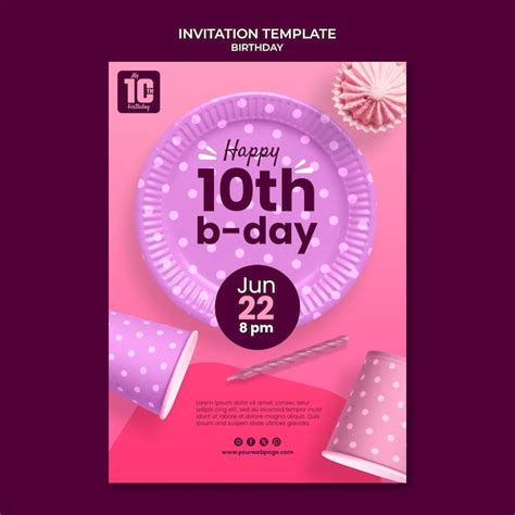 Page 52 Birthday Invite Design Images Free Download On Freepik