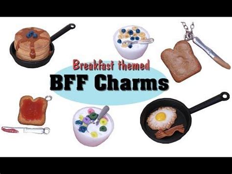 DIY FOOD BFF CHARMS KAWAII BREAKFAST THEMED POLYMER CLAY CHARMS