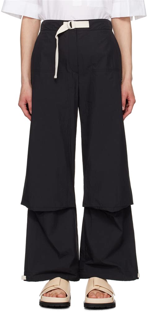 Jil Sander Pantalon Noir Ceinture Ssense France