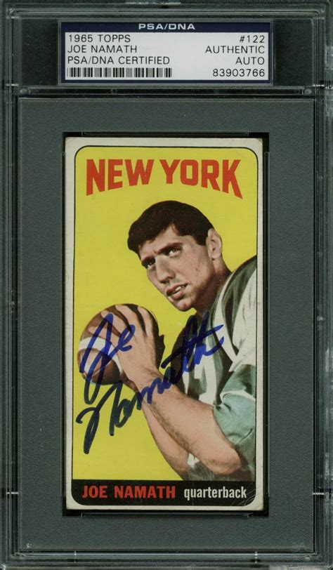 Lot Detail Joe Namath Ultra Rare Signed Topps Rookie Card Psa