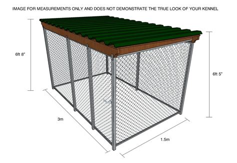 Mesh Modular Dog Kennel - 3m x 1.5m x 6ft - With Roof – Dog Kennels Direct