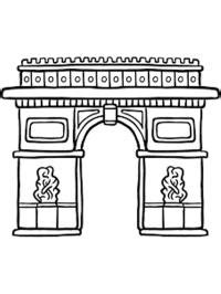 Dibujos para colorear Arco de Triunfo de París Dibujosparaimprimir es