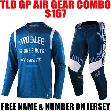 TLD GP AIR ROLL OUT GEAR COMBO SLATE BLUE Pro Style MX