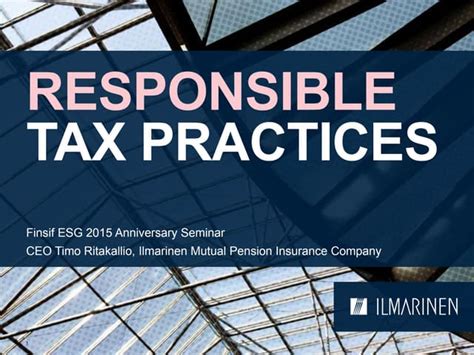 Responsible Tax Practices Ppt