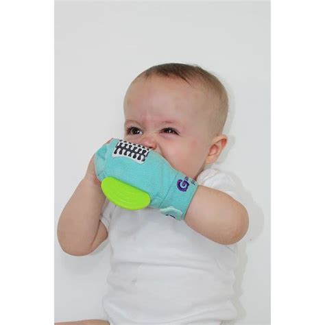 Gummee Glove Plus Teething Mitten Turquoise 6 Months Plus