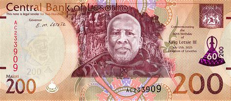 Lesotho New Loti Note B A Wins Best New Commemorative