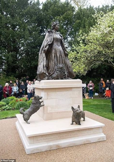 The First Memorial Statue To Queen Elizabeth With Of Course Her