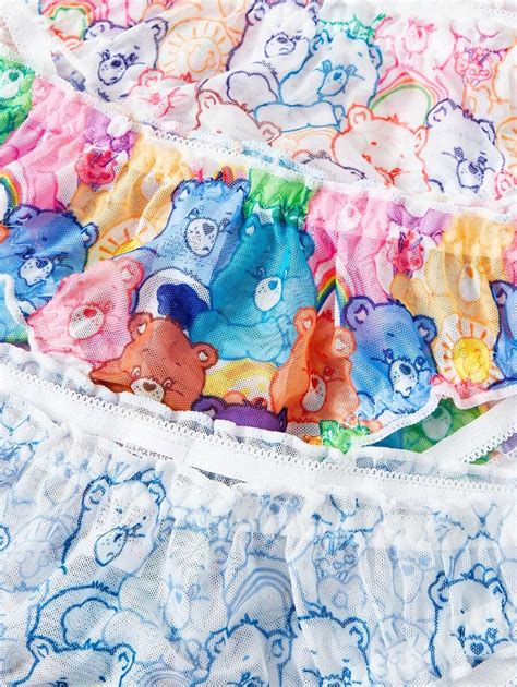 Romwe X Care Bears Pack Cartoon Graphic Panty Set Shein Usa