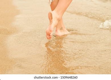 Top View Naked Tanned Female Feet Stock Photo 1532512622 Shutterstock