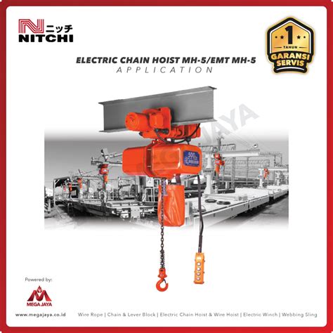 Dapatkan Produk Electric Chain Hoist 3f Nitchi Ece40100 Trolley 1 T X 6 M Harga Terjangkau