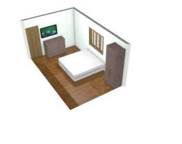 Cama Queen parede porta reversível de Rodrigo Planta 3D Mooble Henn