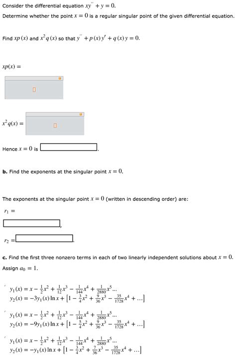 Solved Consider The Differential Equation Xy Y Chegg