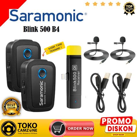 Jual Saramonic Blink 500 B4 Wireless Omni Lavalier Microphone 2 4 Ghz