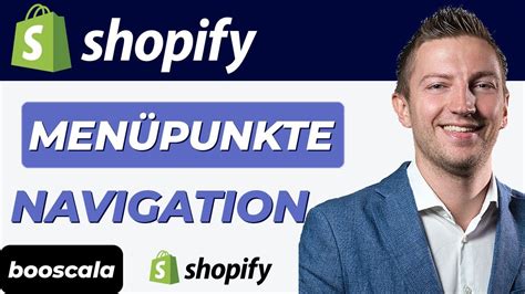 Shopify Navigation Tutorial Deutsch Shopify Menüpunkte erstellen