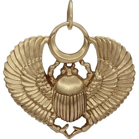 Egyptian Scarab Jewelry Pendant - Bronze