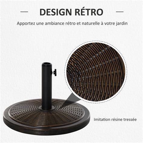 Pied De Parasol Rond Base De Lestage X Cm R Sine Imitation