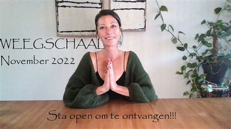 WEEGSCHAAL November 2022 Sta Open Om Te Ontvangen Tarot