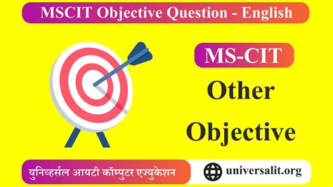 Mscit Objective Questions English Mscit Objective Questions In