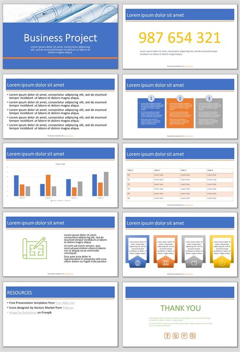 Business Project Free PowerPoint Template And Google Slides Theme