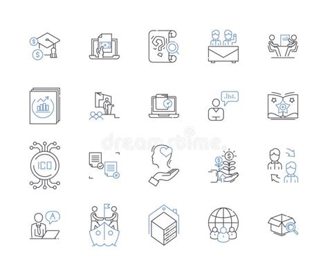 Marketing Management Outline Icons Collection Marketing Management