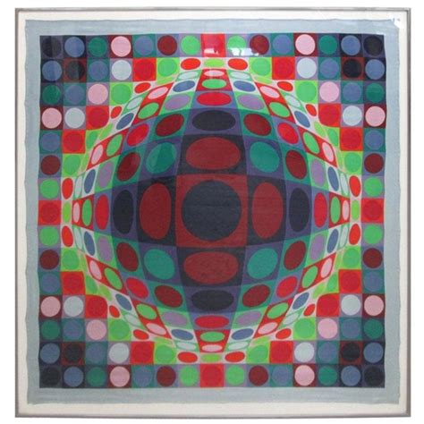 Victor Vasarely Op Art Screenprint Signed For Sale At 1stdibs
