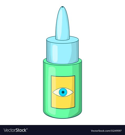 Eye Drops Bottle Icon Cartoon Style Royalty Free Vector