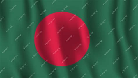 バングラデシュの国旗はバングラデシュの国旗です プレミアムベクター