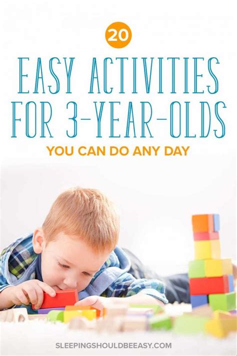 Looking for easy activities for three year olds? From crafts to outdoor ...