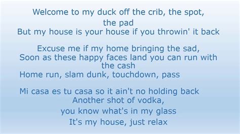 Lyrics To Welcome To My House - LYUBARVA