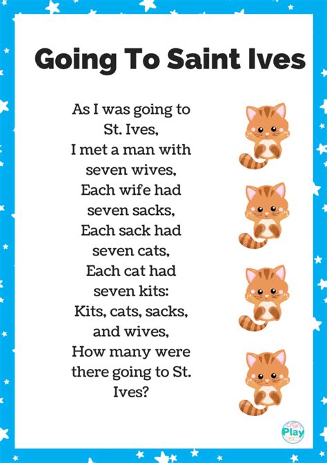 Going To Saint Ives Printable Activity Ideas Craft Play Learn