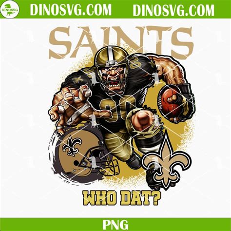 New Orleans Saints Mascot PNG, Who Dat PNG, NFL Team PNG Sublimation ...