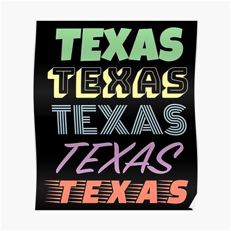 "Texas fonts" Poster for Sale by hgg1 | Redbubble