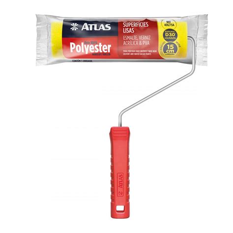 Rolo para Pintura de Poliéster 9cm Espuma Amarela 406 9A Atlas