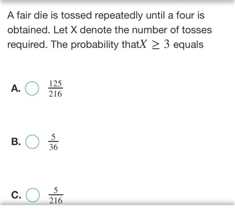 A Coin Is Tossed Repeatedly Until It Shows Head Let X Be The Number Of