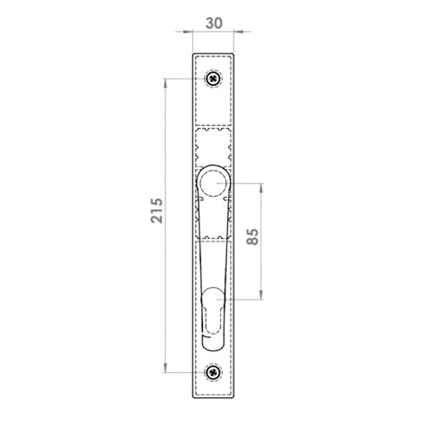 Door Handle Al Ibiza Mm Axis Mm Long Angular Windoform