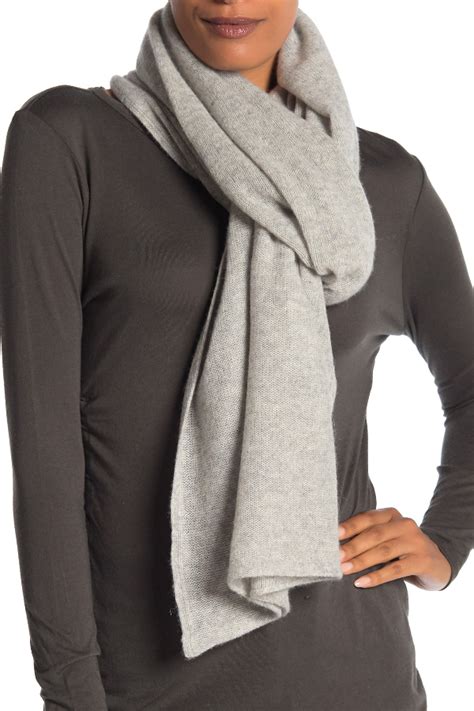 Portolano Lightweight Cashmere Scarf In Lt Ht Grey ModeSens