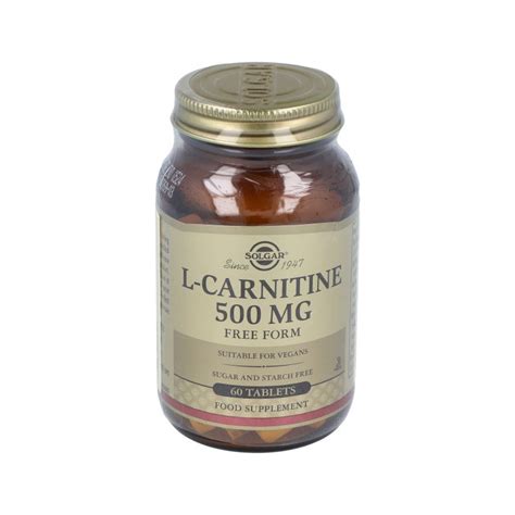 Comprar Solgar L Carnitina 500 Mg 60 Comprimidos Al Mejor Precio